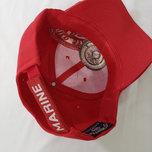United States Marine Corp Baseball Cap / Hat from City Hunters, Red, Adjustable - Picture 9 of 9
